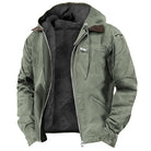 veste homme imperméable coupe droite en vert militaire