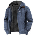 veste homme imperméable coupe droite en bleu