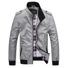 veste homme manches longues poches zippée gris clair