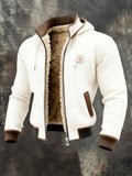 veste homme manches longues poches zippées en blanc