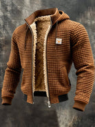 veste homme manches longues poches zippées en marron
