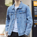 veste homme mi-saison coupe droite en bleu clair