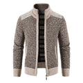 veste homme zippée col montant en marron café