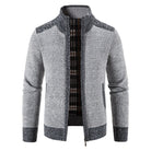 veste homme zippée col montant en gris clair