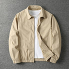 veste homme zippée coupe droite en beige