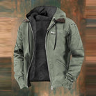 veste homme zippée multi-poches en vert