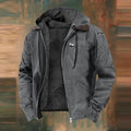 veste homme zippée multi-poches en gris