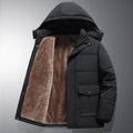 veste matelassée homme à capuche noir