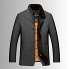 veste matelassée homme col montant coupe droite en noir