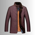 veste matelassée homme col montant coupe droite en rouge