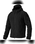 veste polaire homme coupe droite zippée en noir