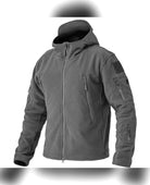 veste polaire homme coupe droite zippée en gris