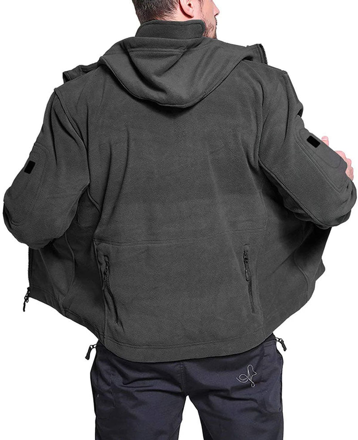 veste polaire homme coupe droite zippée