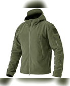 veste polaire homme coupe droite zippée en vert militaire