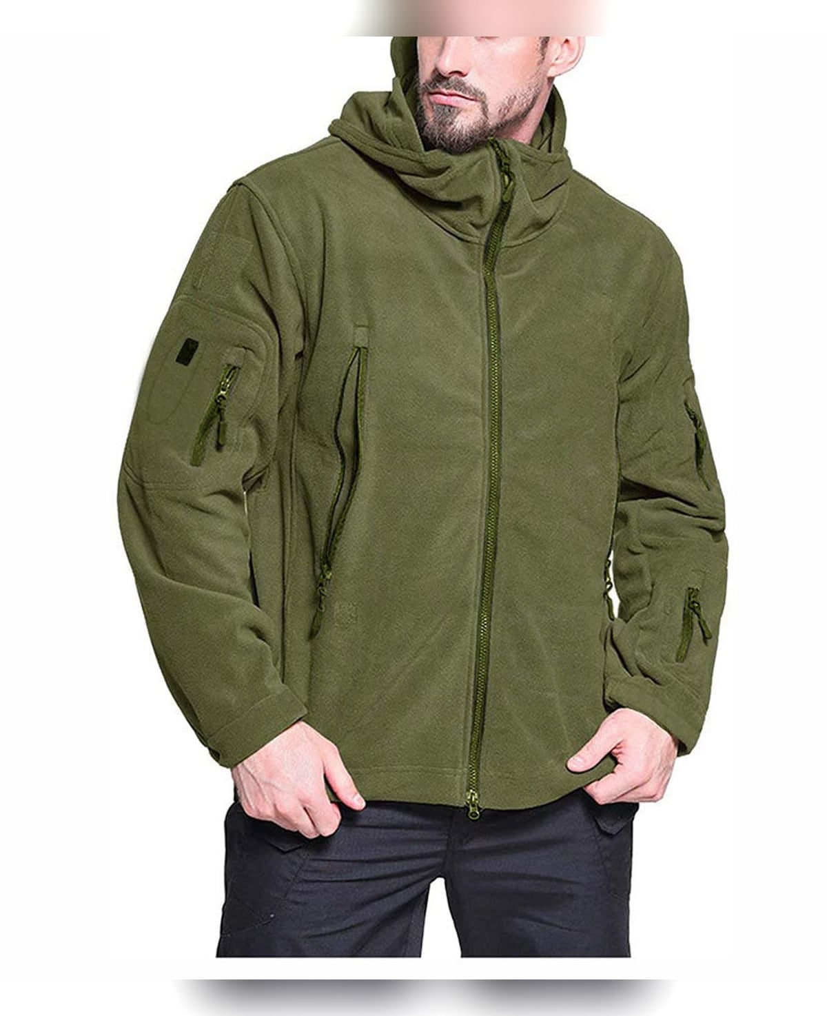 veste polaire homme coupe droite zippée
