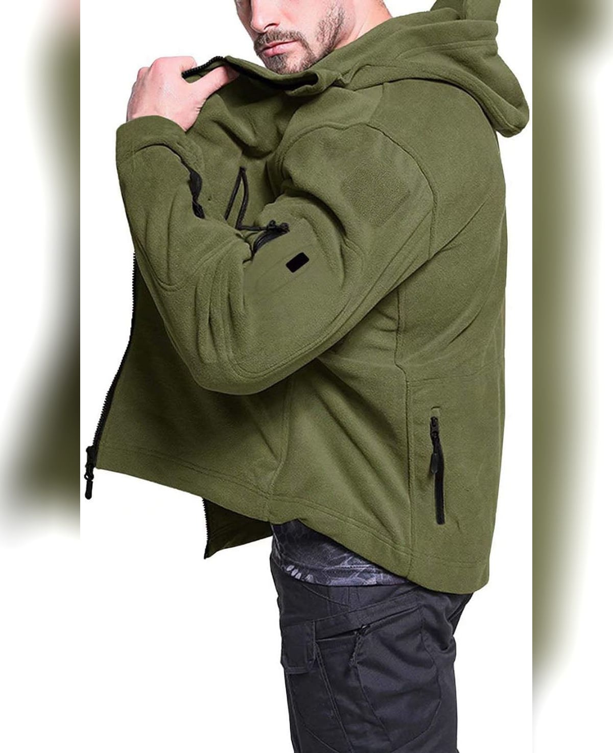 veste polaire homme coupe droite zippée
